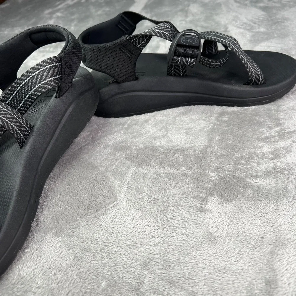Chaco Cushz Sandals Men's‎ 10 Frond Black Extra Cushioned Casual Adjustable